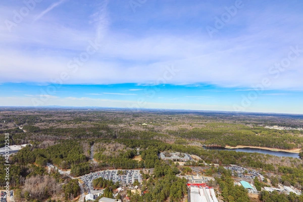 Obraz Landscape Wih Blue Sky Overlooking City
