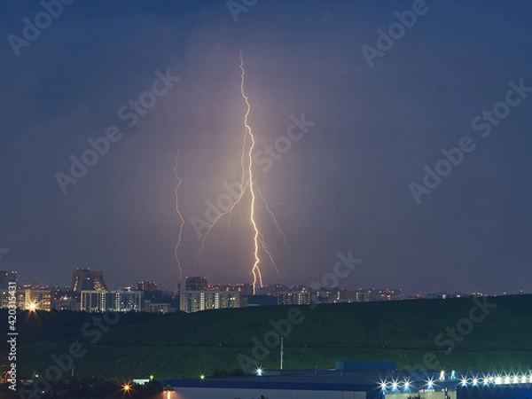 Obraz lightning in the night