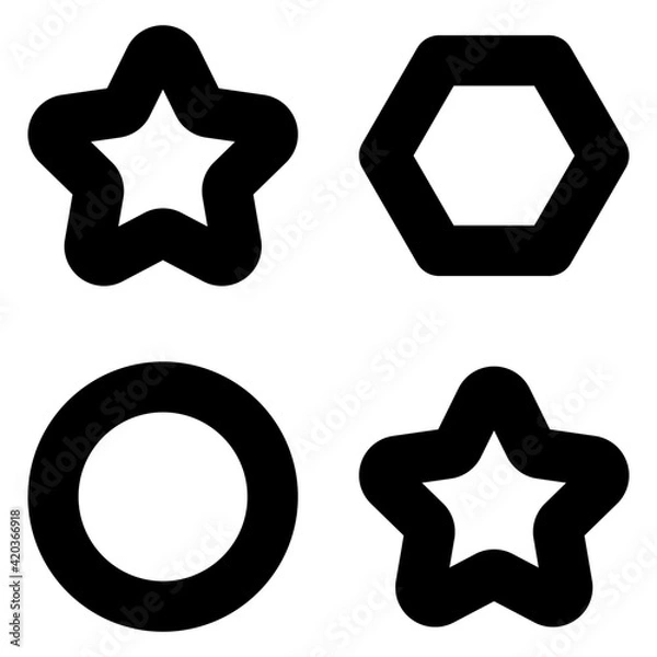 Fototapeta 
An icon design of geometric shapes 

