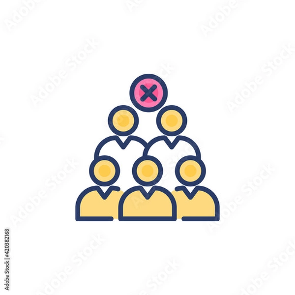 Obraz Social Distancing icon in vector. Logotype