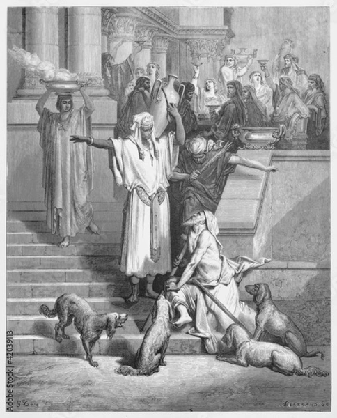 Obraz Lazarus at the Rich Man's House