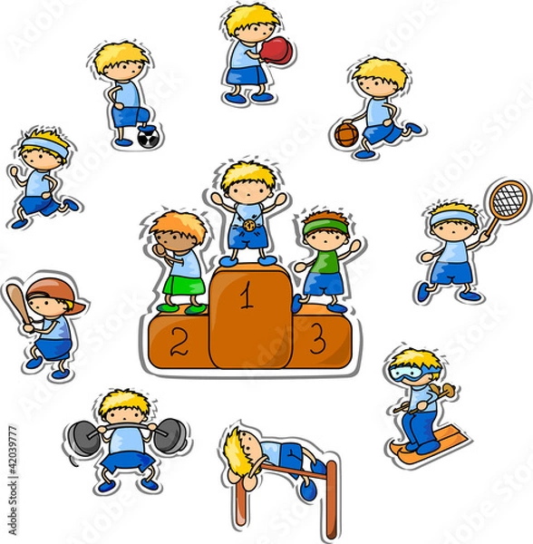 Fototapeta мультфильм спорт значок