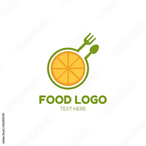 Obraz food flask lab fork spoon logo icon simple concept design vector illustration