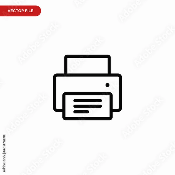 Obraz Printer icon vector. Simple fax sign
