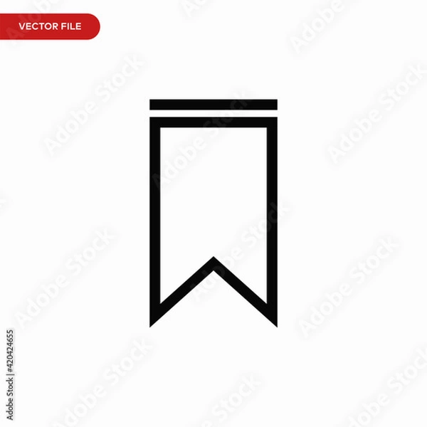 Obraz Bookmark icon vector. Simple instagram save sign