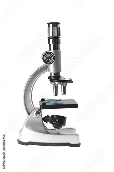 Fototapeta Microscope isolated on white background