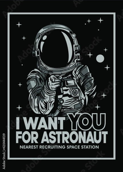 Fototapeta ASTRONAUT RECRUITING POSTER
