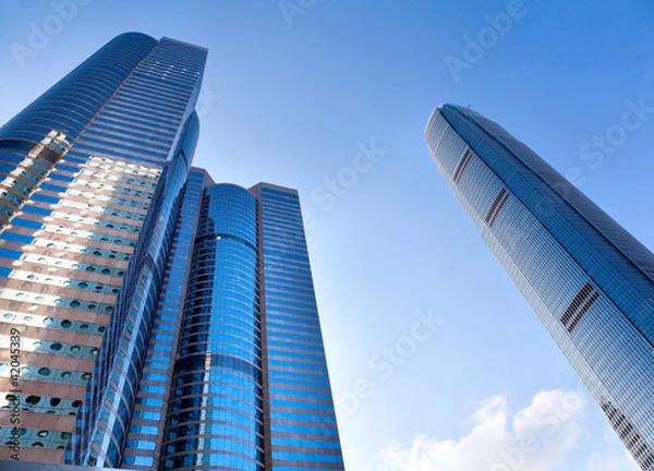 Fototapeta Office building on blue sky