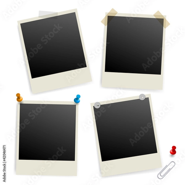 Obraz Six empty picture frames