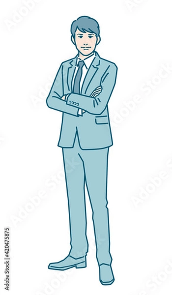 Obraz 若い男性社会人のベクターイラストレーション