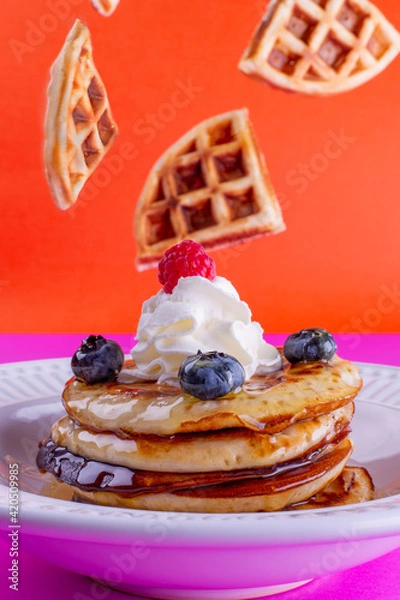 Obraz Panquecas e waffles