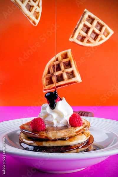 Obraz Panquecas e waffles