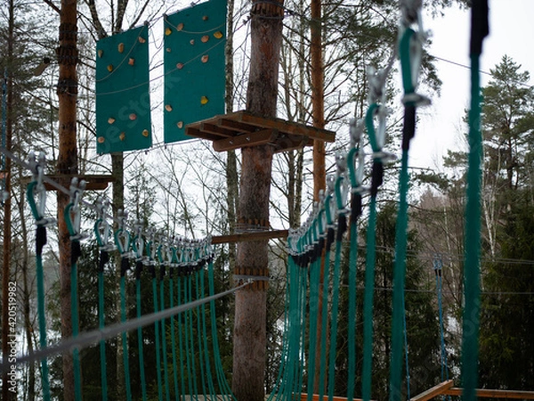 Obraz rope town. obstacle course