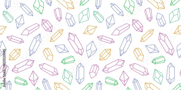 Fototapeta Seamless crystal repeat pattern vector background