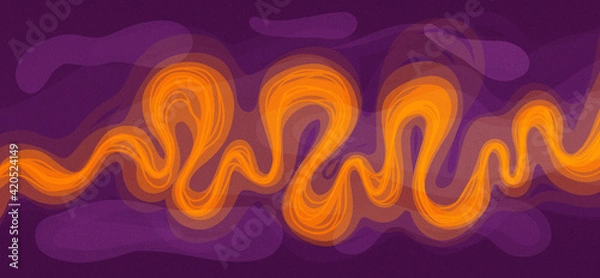 Obraz Abstract lava flow meander top view