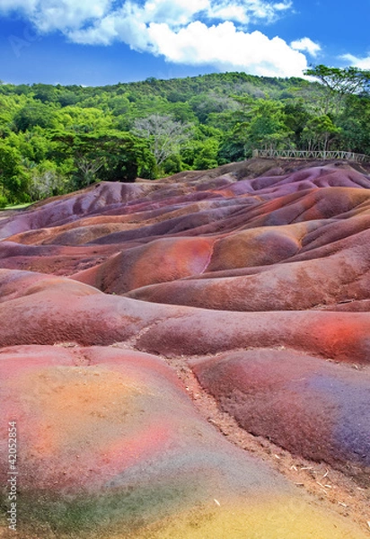 Obraz Main sight of Mauritius- Chamarel-seven-color lands.