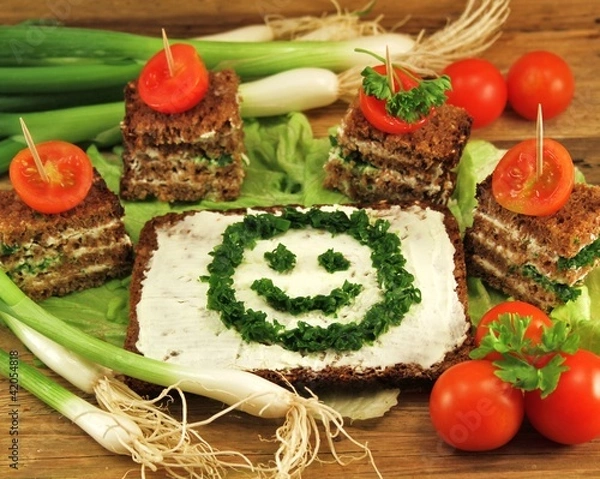 Fototapeta gesundes Abendbrot