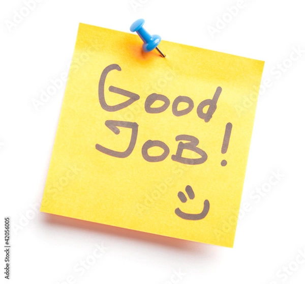 Obraz Sticky note with text Good job on it