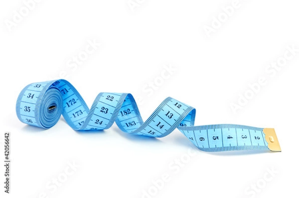 Fototapeta Measuring tape of the tailor isolated on white background