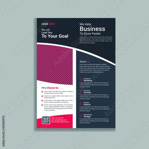 Obraz Creative Red Flyer Template Design