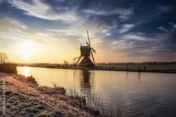 Obraz Windmill Kinderdijk in the Netherlands