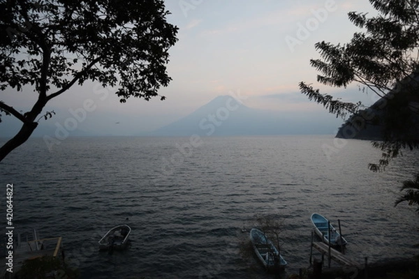 Obraz sunset on the lake