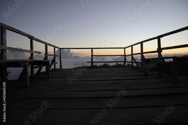 Obraz Pier over the clouds