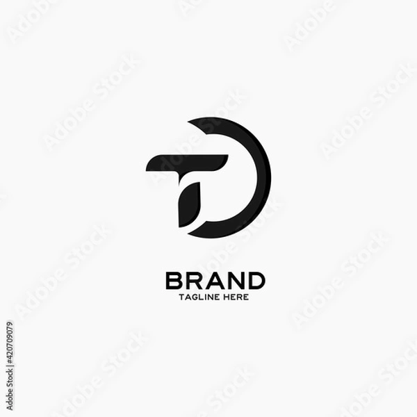Fototapeta Simple logo design. Minimalist style, creative and modern. suitable for a brand name