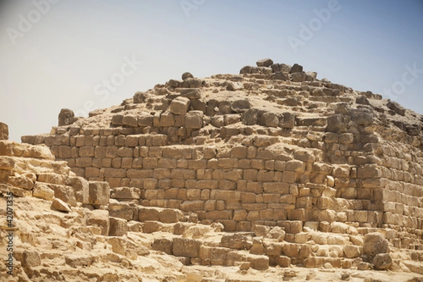 Fototapeta Unusual View Of The Pyramids Of Cairo Egypy