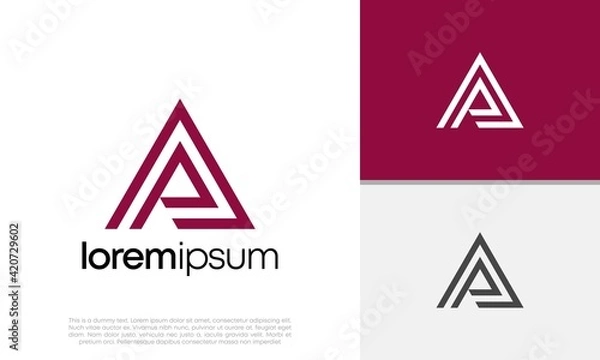 Fototapeta Initial A logo design. Initial Letter Logo.