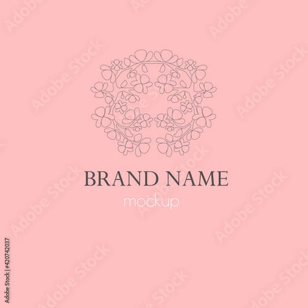 Obraz Floral logo mock-up