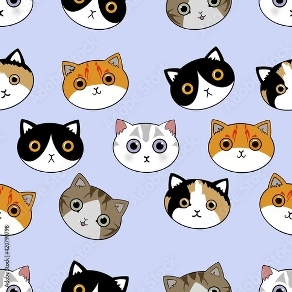 Obraz pattern with cats