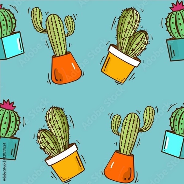 Obraz seamless pattern with cactus