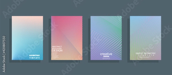 Obraz Artistic covers design. Creative colors backgrounds. Trendy futuristic design