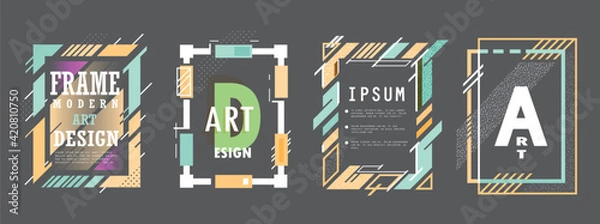 Obraz Artistic covers design. Creative colors backgrounds. Trendy futuristic design