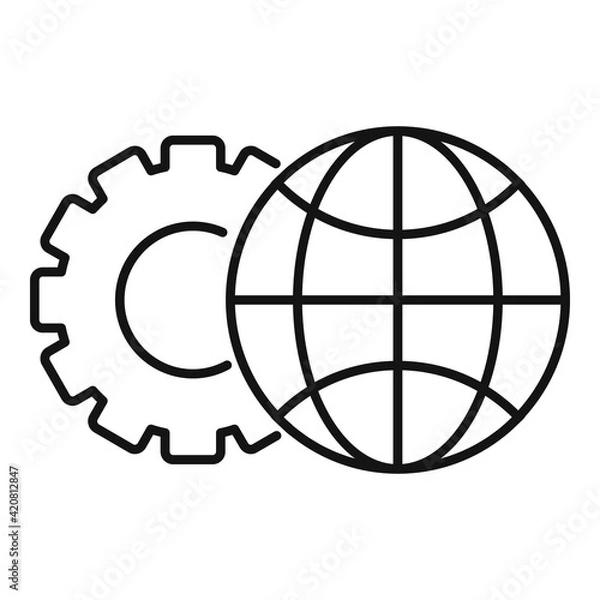 Obraz Global restructuring icon, outline style