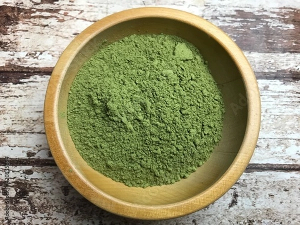 Fototapeta Moringa powder Flatlay