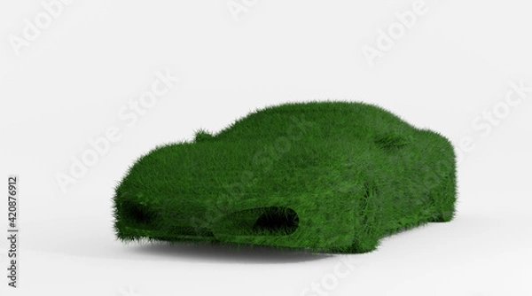 Obraz green grass car
