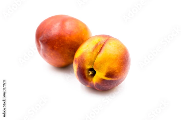 Obraz Nectarine isolated on white background