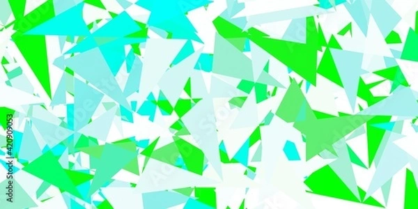 Obraz Light green vector pattern with polygonal shapes.