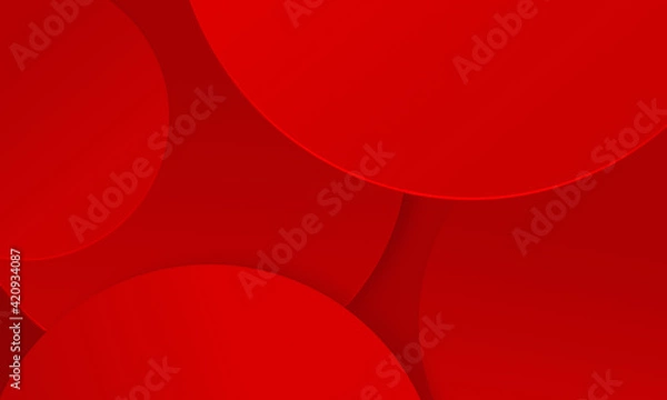 Obraz Circles red texture background. Simple modern design use for christmas and valentine day concept.