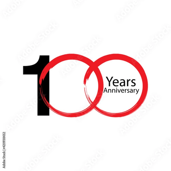 Obraz 100 year anniversary design vector template illustration