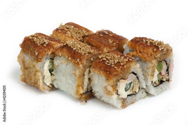 Fototapeta Various kinds of sushi and sashimi