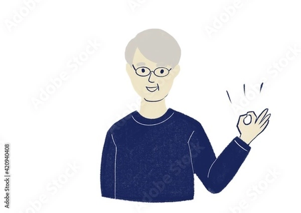 Fototapeta 男性　ジェスチャー
動作
