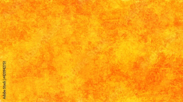 Fototapeta オレンジの水彩の筆の跡、背景素材、テクスチャ