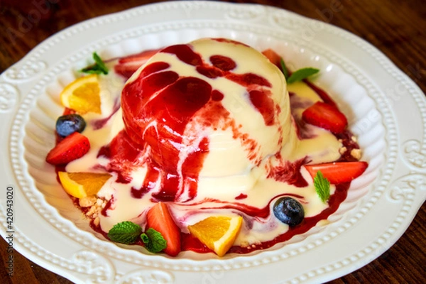 Obraz Cakes, sweets, pancakes and cream