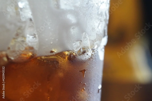 Obraz Cold brew coffee Macro selective focus.