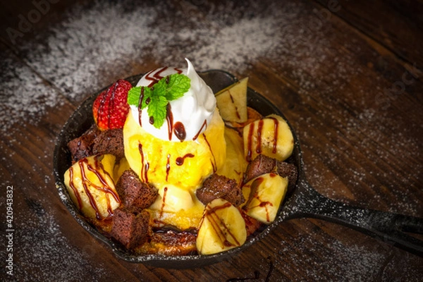 Obraz Cakes, sweets, pancakes and cream