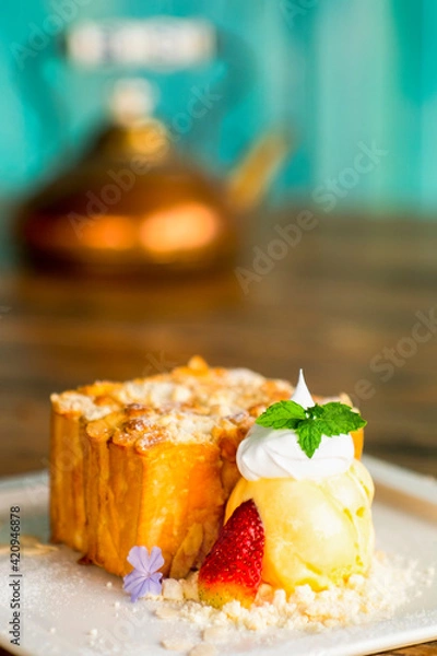 Obraz Cakes, sweets, pancakes and cream