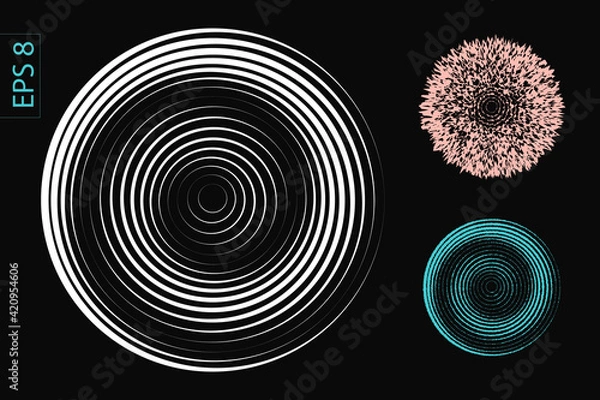 Fototapeta circle vector art on black background